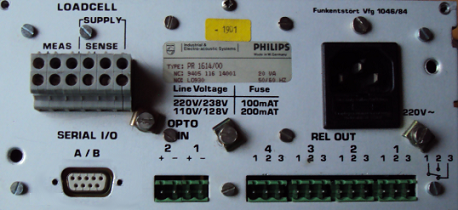 Philips PR 1614 Wägeindikator Rückseite